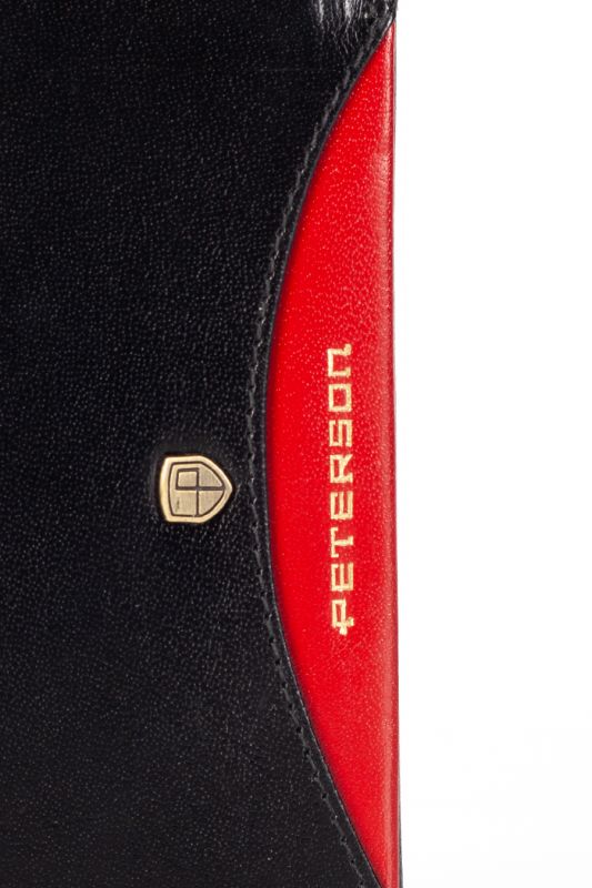 Wallet PETERSON PTN-33901-211-BLACK-RED