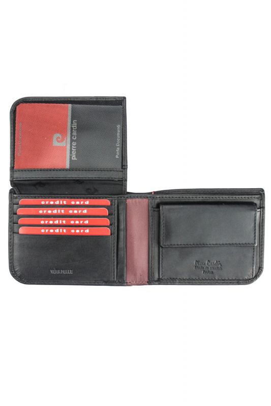 Wallet PIERRE CARDIN 8806-TILAK35-NERO-ROSSO