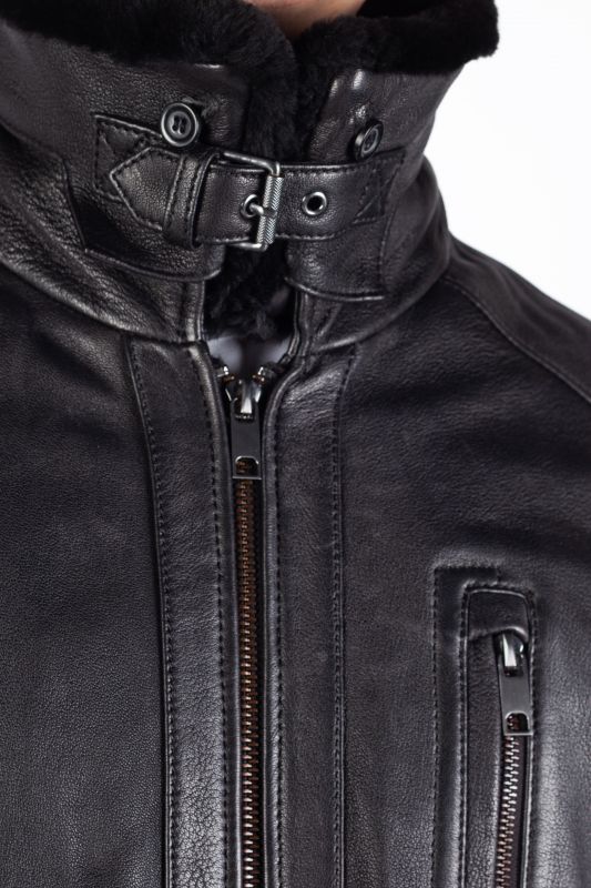 Leather jacket DEERCRAFT 3701-0123-black