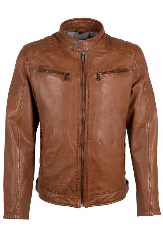 Leather jacket DEERCRAFT 3701-0126-cognac