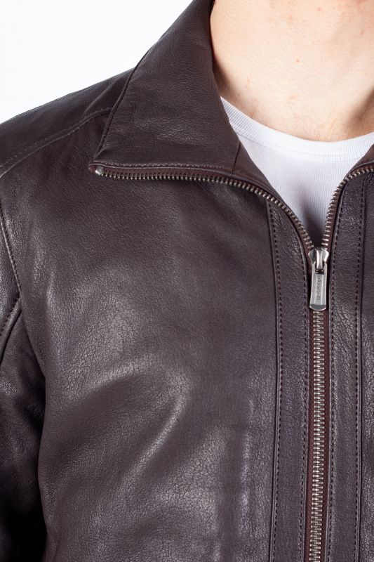 Leather jacket DEERCRAFT 3701-0127-dark-brown