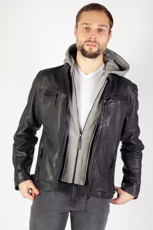 Leather jacket DEERCRAFT DMFavio-LARIV-anthra