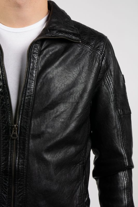 Leather jacket GIPSY GBCairo-STUV-BLACK