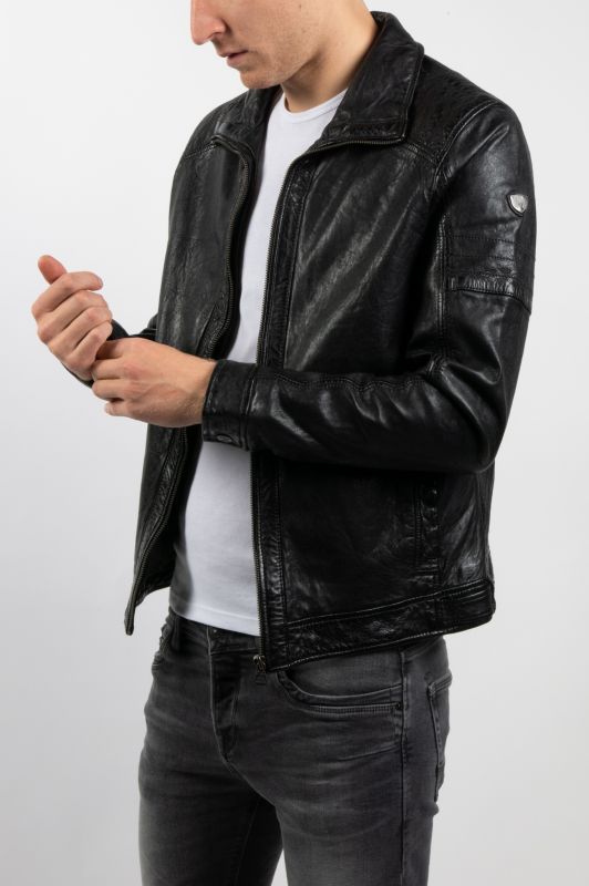 Leather jacket GIPSY GBCairo-STUV-BLACK