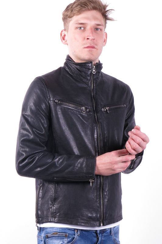 Leather jacket GIPSY GBGaines-SF-LAJORV-BLAC