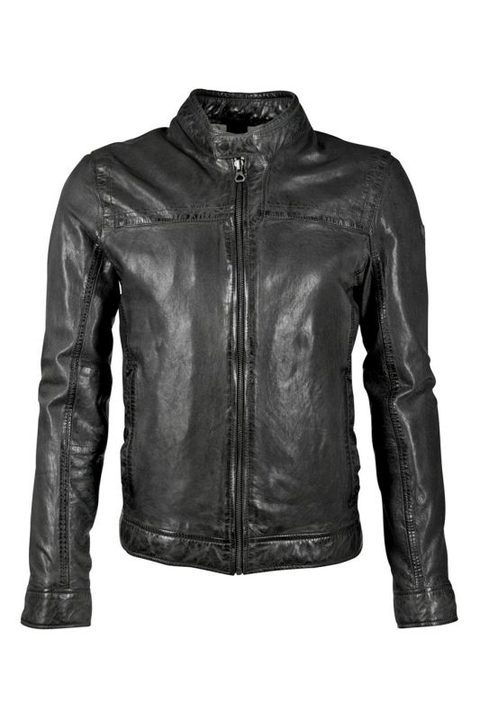 Leather jacket GIPSY GBRyker-LABUV-BLACK