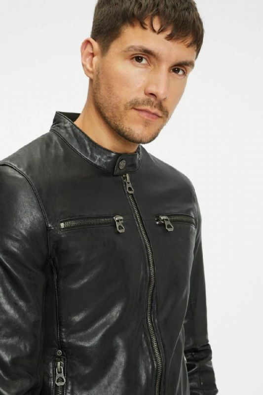 Leather jacket GIPSY GMBalton-SF-LASOV-black