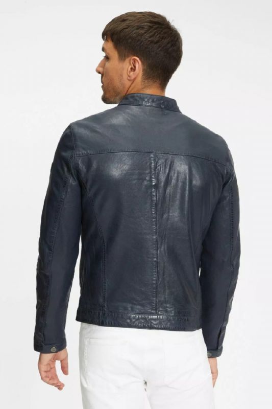 Leather jacket GIPSY GMBalton-SF-LASOV-navy