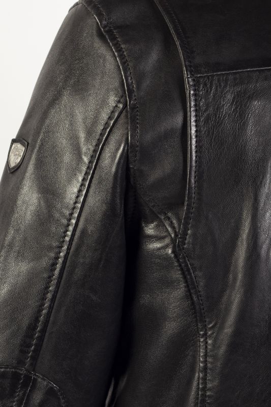 Leather jacket GIPSY Mavric-SF-NSLV-BIO-BLACK