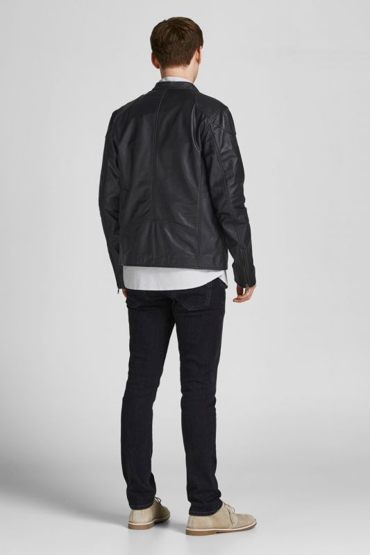 Leather jacket JACK & JONES 12204667-Black