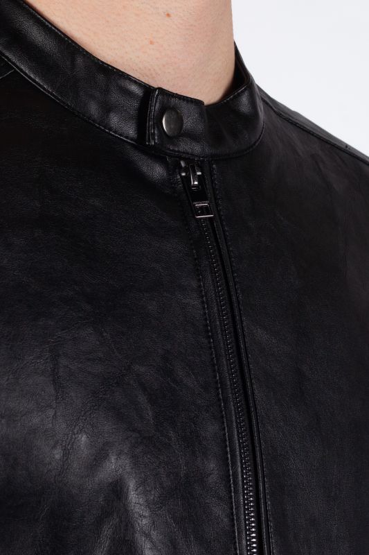 Leather jacket JACK & JONES 12250492-Black