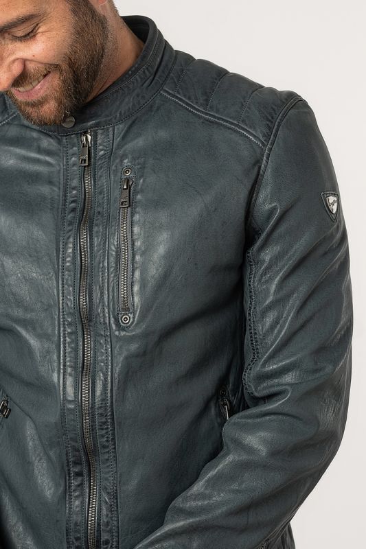 Leather jacket MAURITIUS 1201-0672-vintage-blue
