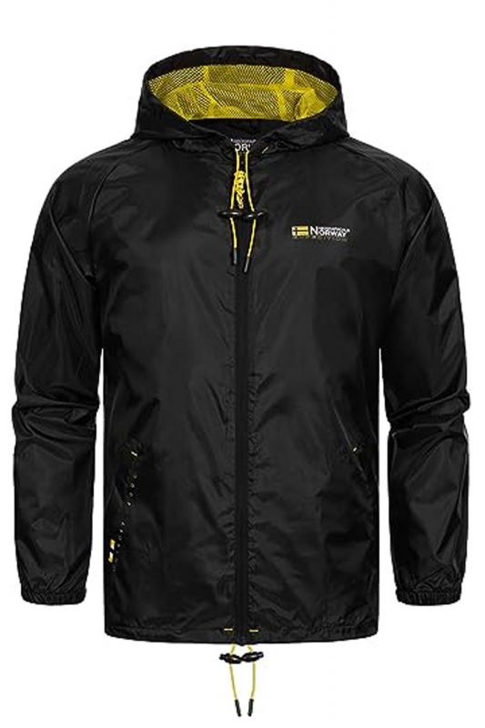 Raincoat GEOGRAPHICAL NORWAY BOAT-Black