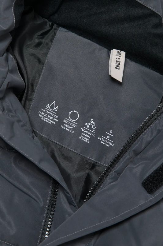 Winter jacket ONLY & SONS 22020156-Grey-Pinstrip