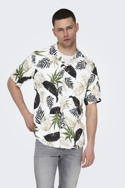 Shirt ONLY & SONS 22028616-Antique-White