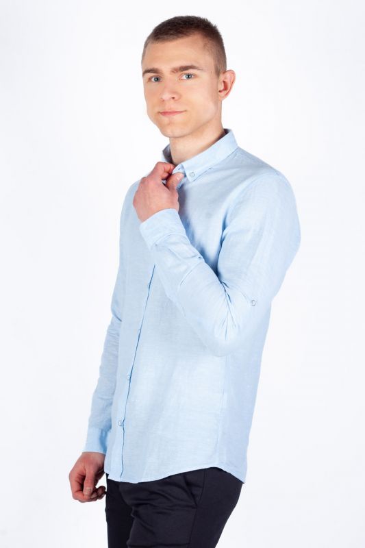 Linen shirt MCL 32431-MAVI