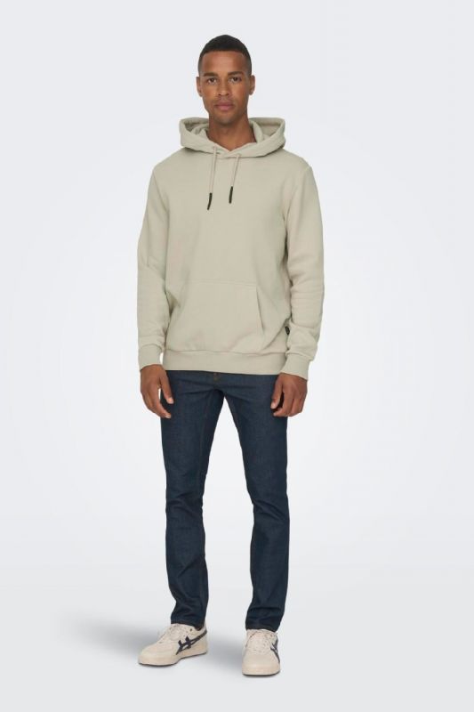 Hoodie ONLY & SONS 22018685-Silver-Lining