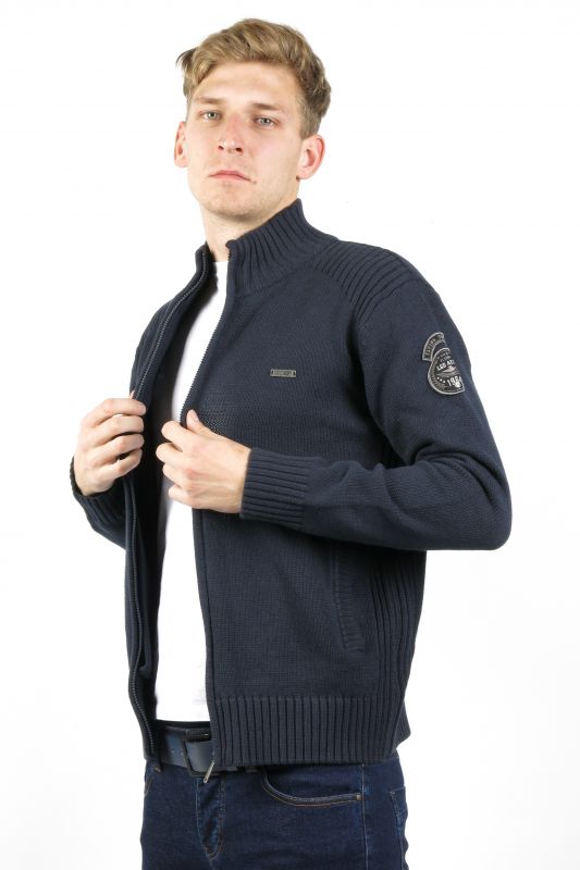 Sweater with zip AERONAUTICAL BENETT-ARMY-BLUE