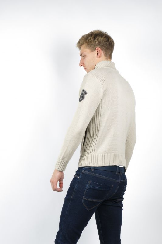 Sweater with zip AERONAUTICAL BENETT-CIMENT