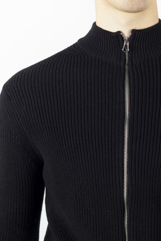 Sweater with zip KENZARRO LD-69013-BLACK
