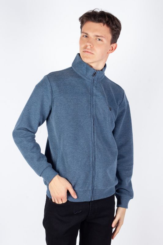 Sweater with zip MCL 40352-INDIGO-MELANJ