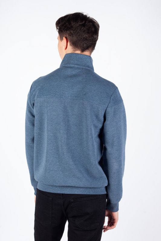 Sweater with zip MCL 40352-INDIGO-MELANJ