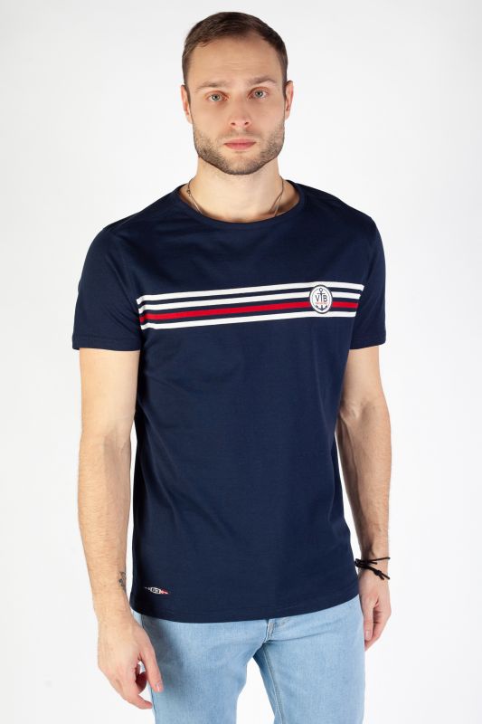 T-shirt VOILE BLEUE CALIENTE-NAVY-OFFWHITE