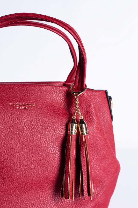 Handbag FLORA&CO F2583-ROUGE-FONCEE