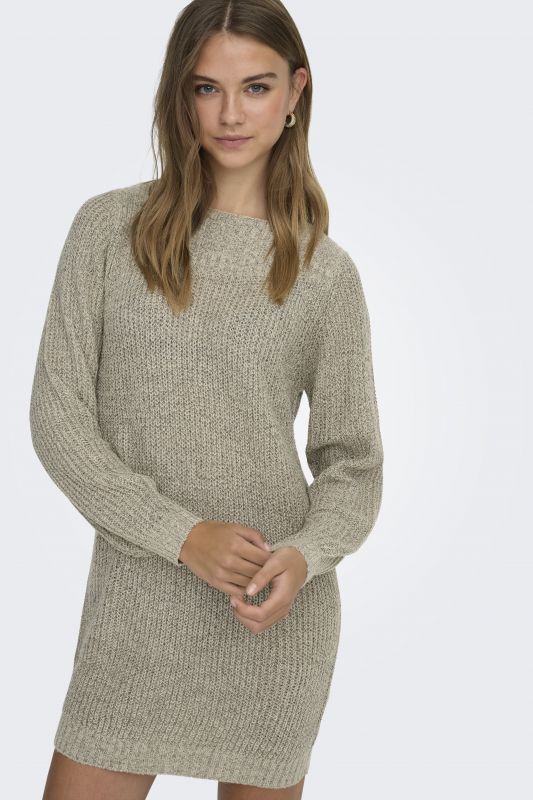 Knitted dress JACQUELINE DE YONG 15234103-Cement-WBP