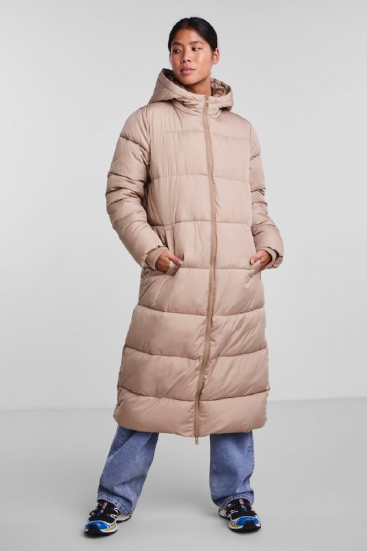 Winter jacket PIECES 17127426-Silver-Mink