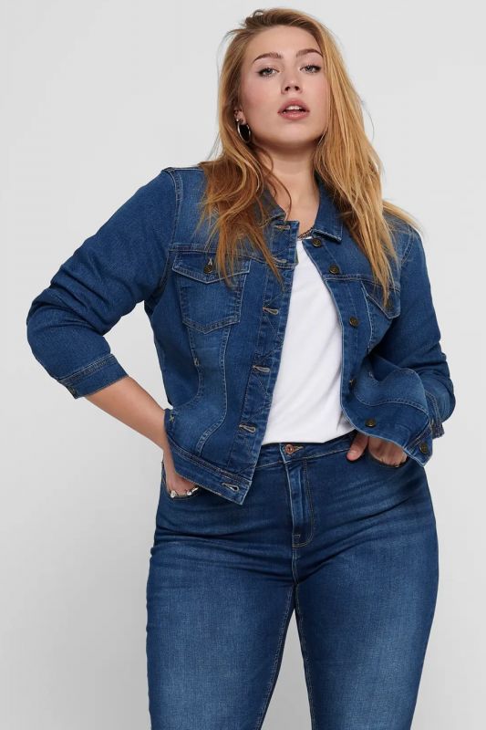 Denim jacket ONLY CARMAKOMA 15224741-Medium-Blue