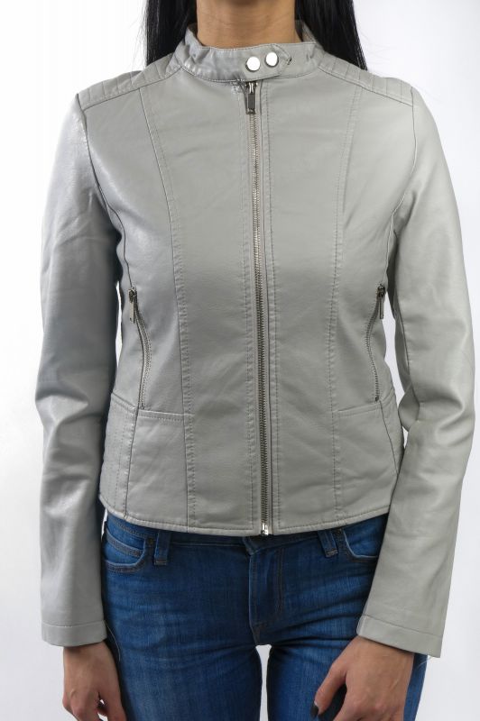 Leather jacket FASCINATE F6803-GRAY
