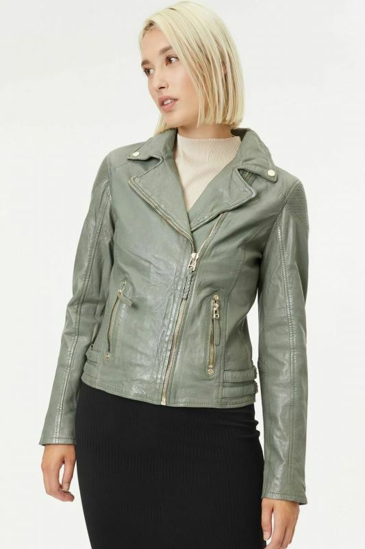 Leather jacket GIPSY 1101-0536-sage