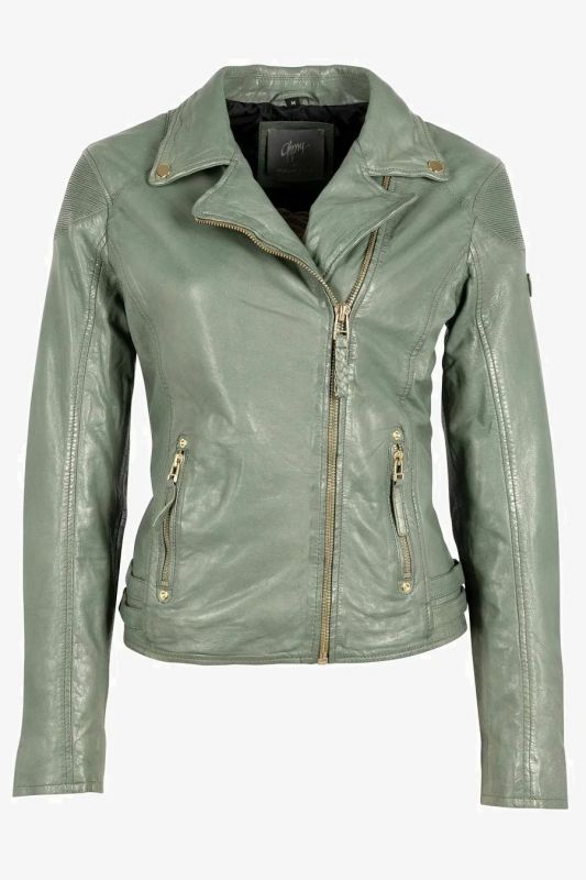 Leather jacket GIPSY 1101-0536-sage