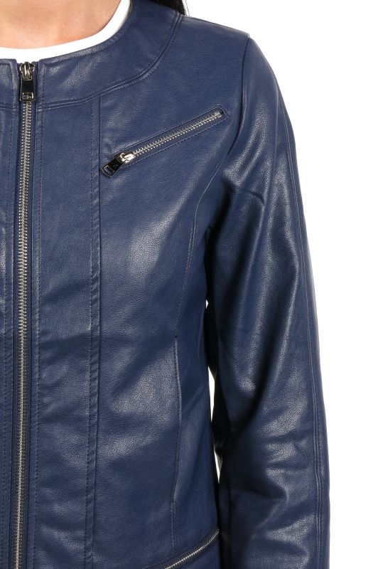 Leather jacket LAURA JO 20008-NAVY