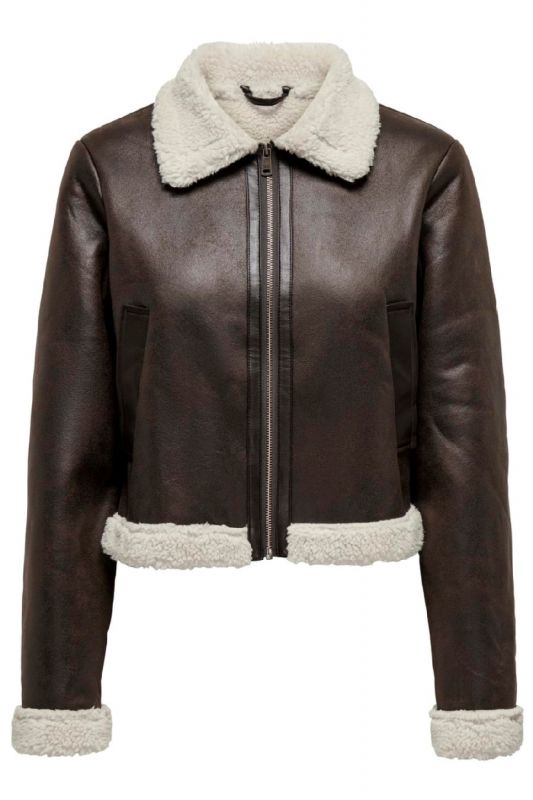 Leather jacket ONLY 15324138-Mole-PUMICE-ST