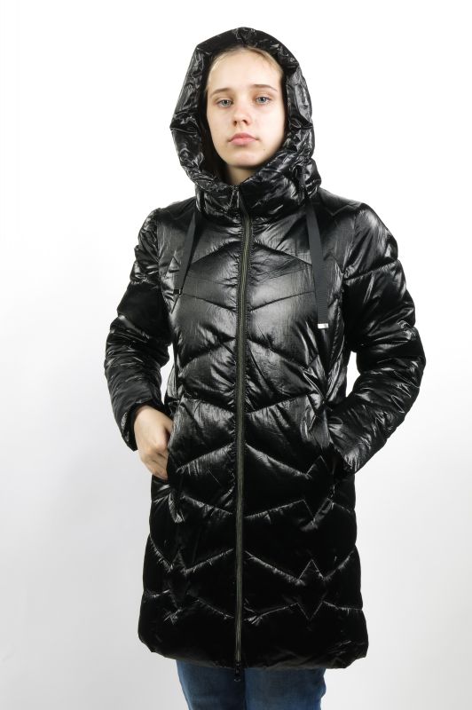Winter jacket LAURA JO 20045-SHINY-BLACK