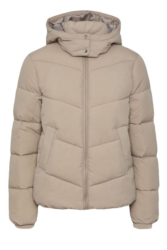 Winter jacket PIECES 17126620-Silver-Mink