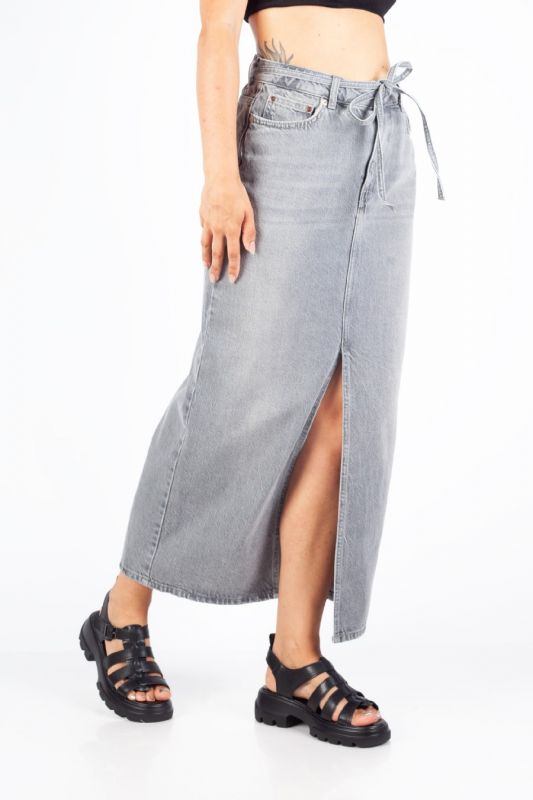 Denim skirt ONLY 15340707-Medium-Grey