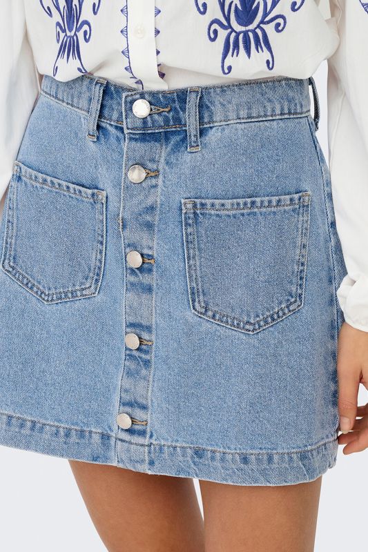 Denim skirt ONLY 15349035-Light-Blue
