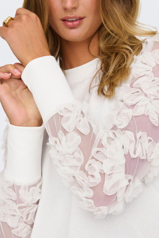 Hoodie JACQUELINE DE YONG 15220558-White-Alyssum