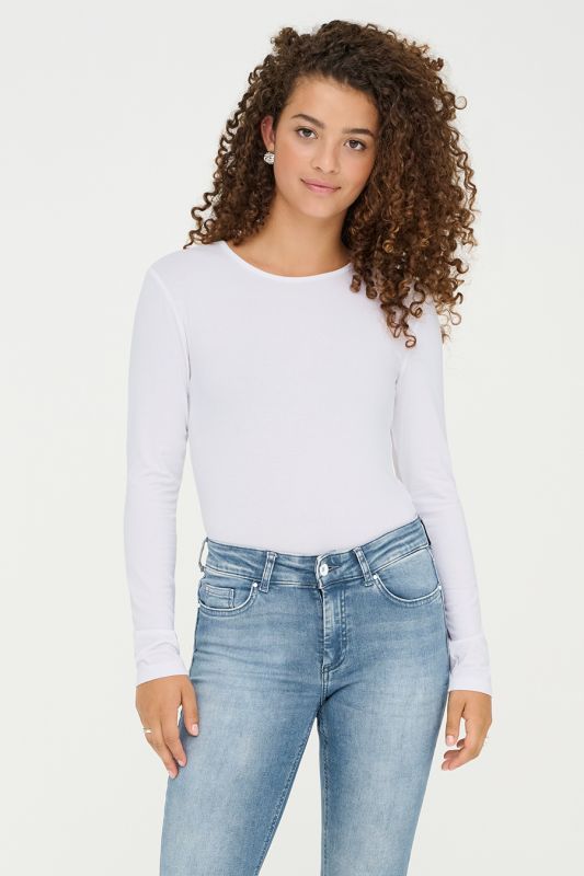 Long-sleeve T-shirt JACQUELINE DE YONG 15272092-White