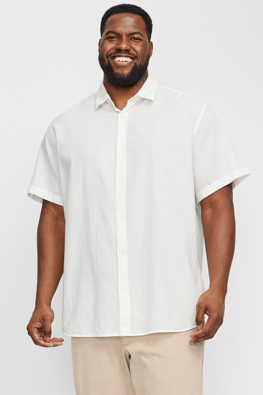 Pellava paita JACK & JONES 12269090-White