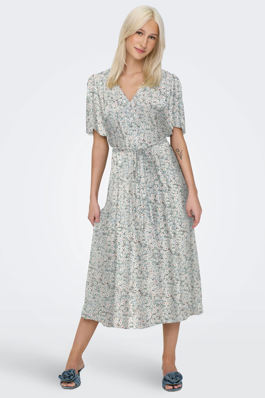 Vapaa-ajan mekko ONLY 15323675-Gray-Mist
