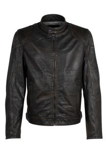 Nahkatakki MAURITIUS 1201-0669-black-beige