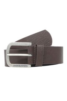 Nahkainen vyö JACK & JONES 12120697-BLACK-COFFEE