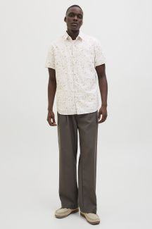 Pellava paita JACK & JONES 12274951-Cloud-Dancer