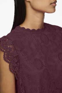 T-paita PIECES 17120454-Tawny-Port