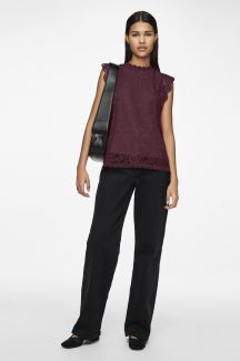 T-paita PIECES 17120454-Tawny-Port