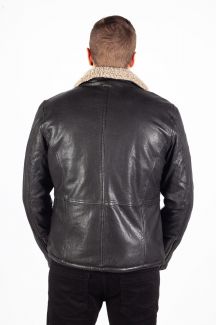 Vuorilla varustettu nahkatakki DEERCRAFT 3701-0144-black-beige